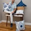 Sewing Down South Modern Collection: Navy Coral Pillow