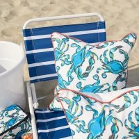 Sewing Down South Crab Craze, Shades Of Blue Outdoor Pillow -Sewing Down South shop E89A8307 websize 2400x