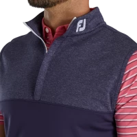 Heather Yoke Half-Zip Vest - FJ Tour Collar -Sewing Down South shop FJ 25320 DTC 04