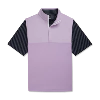 Heather Yoke Half-Zip Vest