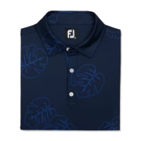 Jungle Leaf Print Lisle Self Collar