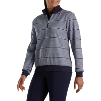Half-Zip Houndstooth Print Mid-Layer Women