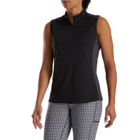 1/4 Zip Houndstooth Trim Women