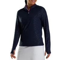 Half-Zip Embossed Pullover Women