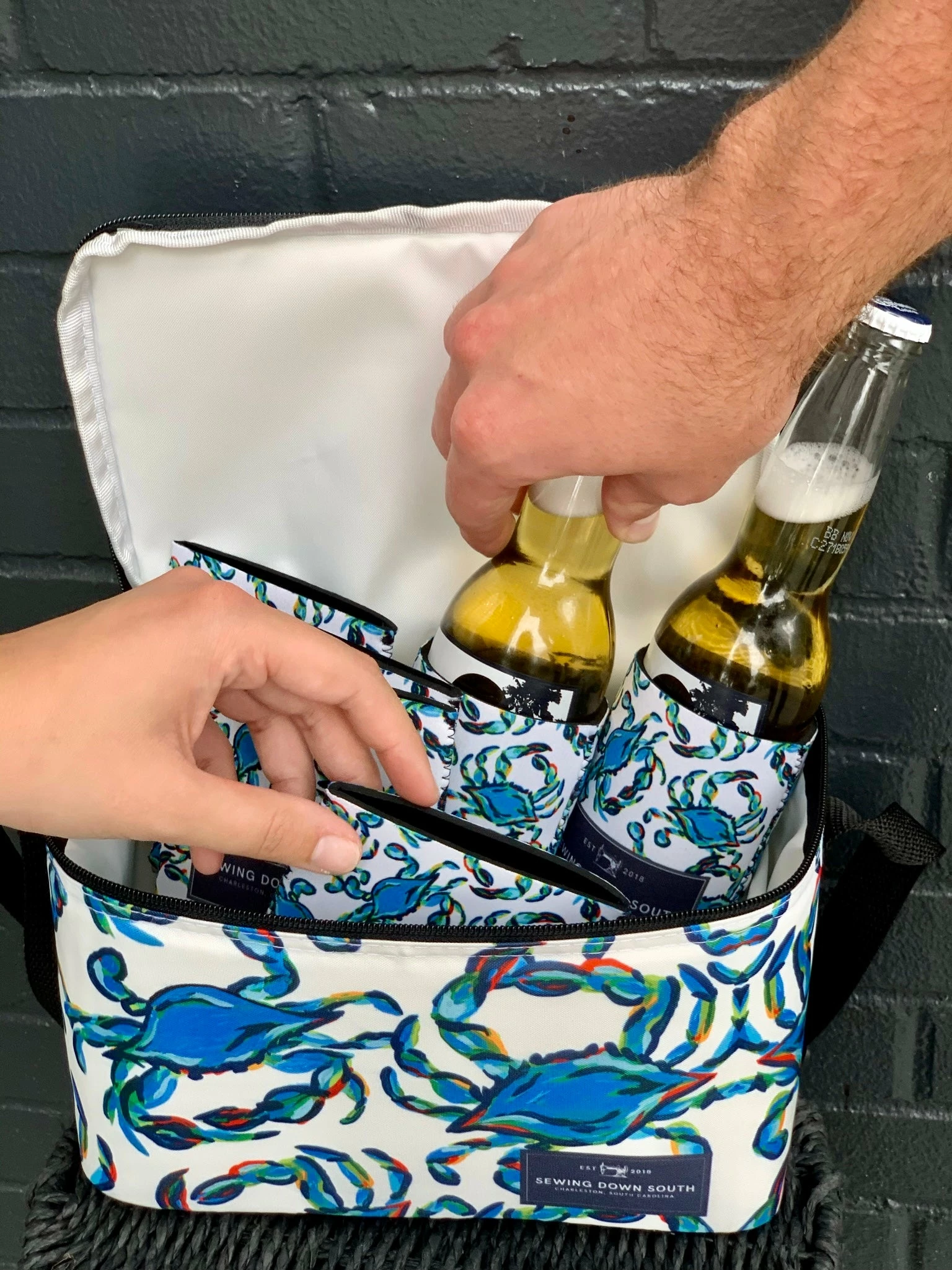 API Source Crab Craze Cooler + 6 Koozie Bundle 2 API Source Crab Craze Cooler + 6 Koozie Bundle - Image 2