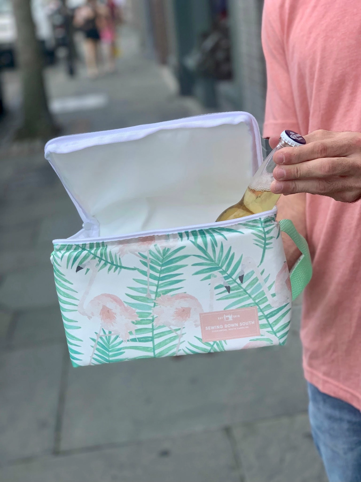 Sewing Down South Flock Of Flamingo Cooler 3 Sewing Down South Flock Of Flamingo Cooler - Image 3