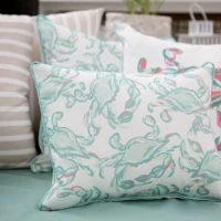 Sewing Down South Pastel Crab Craze Outdoor Lumbar Pillow -Sewing Down South shop SDS 201 2400x