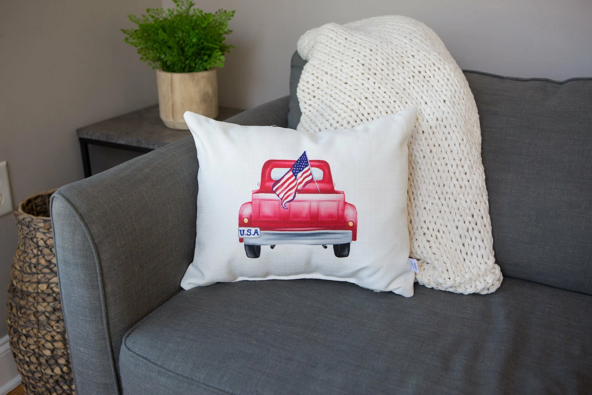 Sewing Down South Americana Vintage Truck Lumbar Pillow 3 Sewing Down South Americana Vintage Truck Lumbar Pillow - Image 3