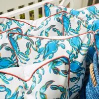 Sewing Down South Crab Craze, Shades Of Blue Outdoor Pillow -Sewing Down South shop SewingDownSouth 04052022 0418 websize 2400x