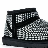 AKIRA FAIRYTALE BLING BOOTIE IN BLACK -Sewing Down South shop akira fairytale bling bootie in black black 5 5