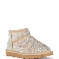 AKIRA FAIRYTALE BLING BOOTIE IN NUDE -Sewing Down South shop akira fairytale bling bootie in nude tan 3 3