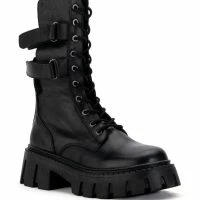 GENUINE LEATHER ASPECT LACE UP BOOTIE IN BLACK -Sewing Down South shop aspect genuine leather lace up bootie in black black 3 3