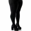 PLUS AZALEA WANG STAR STRETCH CHUNKY HEEL PANT BOOT IN BLACK