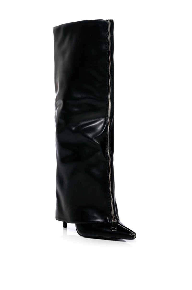 AZALEA WANG ACADIA STILETTO KNEE HIGH WEDGE BOOT IN BLACK 3 AZALEA WANG ACADIA STILETTO KNEE HIGH WEDGE BOOT IN BLACK - Image 3