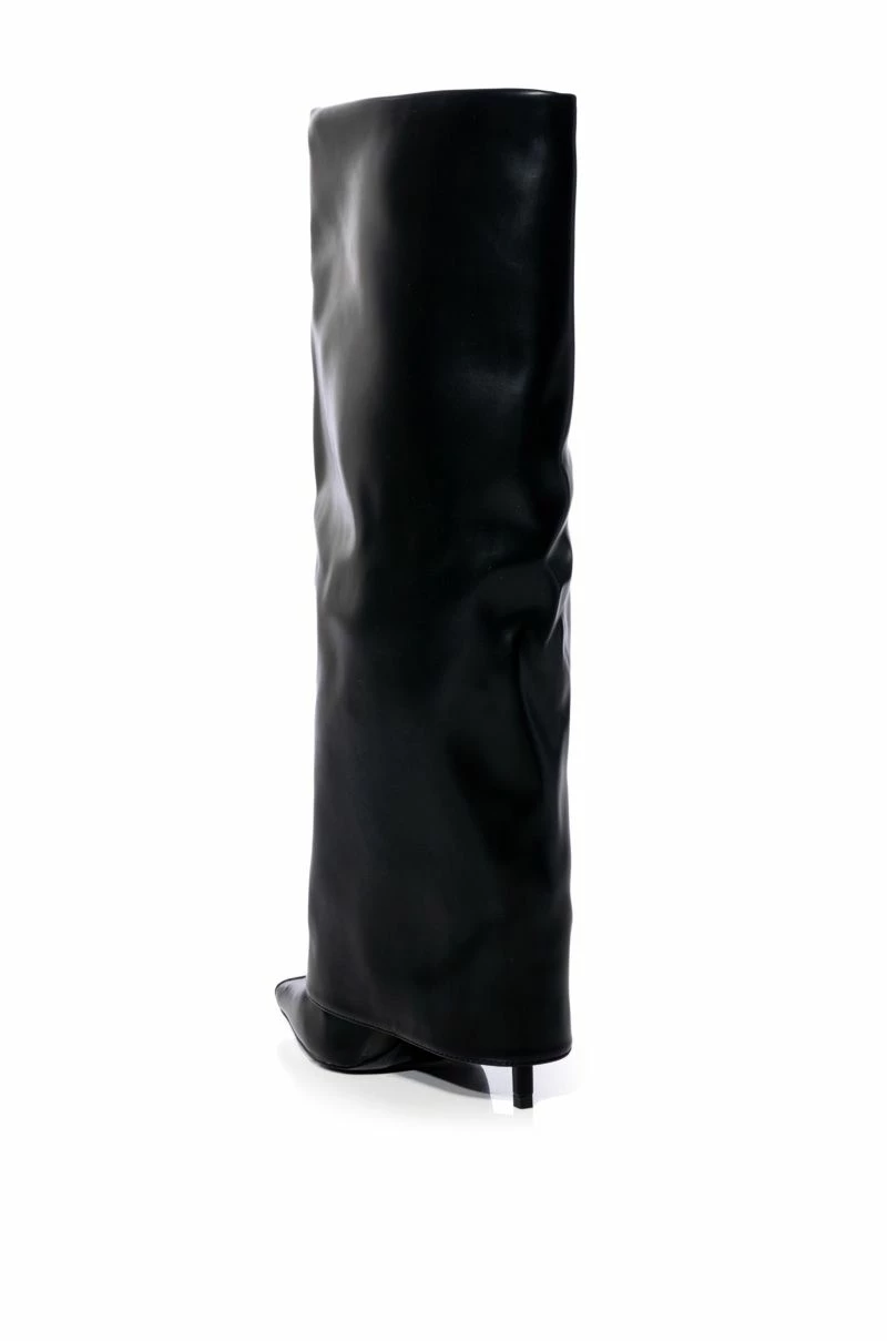 AZALEA WANG ACADIA STILETTO KNEE HIGH WEDGE BOOT IN BLACK 4 AZALEA WANG ACADIA STILETTO KNEE HIGH WEDGE BOOT IN BLACK - Image 4