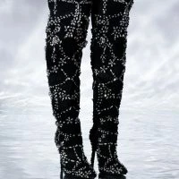 AZALEA WANG AGELESS RHINESTONE STILETTO BOOT IN BLACK SUEDE -Sewing Down South shop azalea wang ageless rhinestone stiletto boot in black suede black 1 1 c1 c1 c1