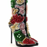 AZALEA WANG ALBANY EMBELLISHED STILETTO BOOTIE -Sewing Down South shop azalea wang albany embellished stiletto bootie black 3 3