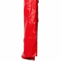 AZALEA WANG ALEXIA FOLD OVER WEDGE BOOT IN RED -Sewing Down South shop azalea wang alexia fold over wedge boot in red red 4 4 c1