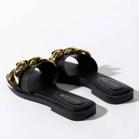 AZALEA WANG ALL DAY LONG FLAT SANDAL IN BLACK -Sewing Down South shop azalea wang all day long flat sandal in black black 5 5