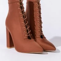 AZALEA WANG ALL FOR YOU CHUNKY BOOTIE IN RUST -Sewing Down South shop azalea wang all for you chunky bootie in rust rust 4 4