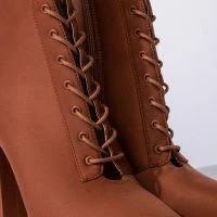 AZALEA WANG ALL FOR YOU CHUNKY BOOTIE IN RUST -Sewing Down South shop azalea wang all for you chunky bootie in rust rust 6 6