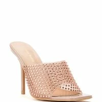 AZALEA WANG ALL ME RHINESTONE EMBELLISHED NUDE MULE -Sewing Down South shop azalea wang all me rhinestone embellished nude mule nude 3 3
