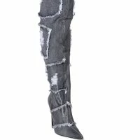 AZALEA WANG ALL MINE DISTRESSED DENIM BOOT IN DARK DENIM 7 AZALEA WANG ALL MINE DISTRESSED DENIM BOOT IN DARK DENIM -Sewing Down South shop azalea wang all mine distressed denim boot in dark denim denim 3 3