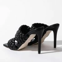 AZALEA WANG ALL YOUR LOVE STILETTO SANDAL IN BLACK -Sewing Down South shop azalea wang all your love stiletto sandal in black black 5 5
