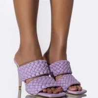 AZALEA WANG ALL YOUR LOVE STILETTO SANDAL IN PURPLE -Sewing Down South shop azalea wang all your love stiletto sandal in purple purple 1 1 c1