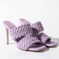 AZALEA WANG ALL YOUR LOVE STILETTO SANDAL IN PURPLE -Sewing Down South shop azalea wang all your love stiletto sandal in purple purple 4 4