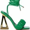 AZALEA WANG AMIE CHUNKY SANDAL IN GREEN