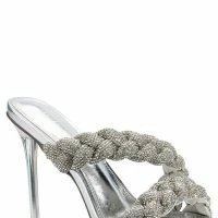 AZALEA WANG ANNABELLE EMBELLISHED STILETTO SANDAL IN SILVER -Sewing Down South shop azalea wang annabelle embellished stiletto sandal in silver silver 5 5