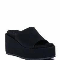 AZALEA WANG AQUARIA FLATFORM SANDAL IN BLACK -Sewing Down South shop azalea wang aquaria flatform sandal in black black 3 3