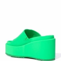 AZALEA WANG AQUARIA FLATFORM SANDAL IN GREEN -Sewing Down South shop azalea wang aquaria flatform sandal in green green 4 4