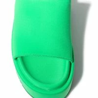 AZALEA WANG AQUARIA FLATFORM SANDAL IN GREEN -Sewing Down South shop azalea wang aquaria flatform sandal in green green 5 5