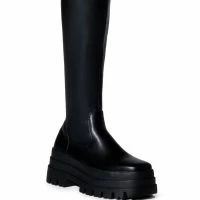 AZALEA WANG ARETHA STRETCH BOOT WITH 4 WAY STRETCH IN BLACK -Sewing Down South shop azalea wang aretha stretch boot in black black 3 3