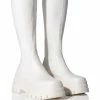 AZALEA WANG ARETHA STRETCH BOOT WITH 4 WAY STRETCH IN WHITE