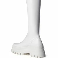 AZALEA WANG ARETHA STRETCH BOOT WITH 4 WAY STRETCH IN WHITE -Sewing Down South shop azalea wang aretha stretch boot in white white 4 4