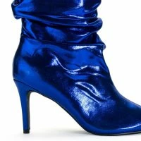 AZALEA WANG ARIELLA SLOUCH STILETTO BOOTIE IN BLUE -Sewing Down South shop azalea wang ariella slouch stiletto bootie in blue blue 5 5