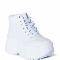 AZALEA WANG ATALANTA FLATFORM SNEAKER IN WHITE -Sewing Down South shop azalea wang atalanta flatform sneaker in white white 3 3