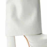 AZALEA WANG BABY FOLD OVER CHUNKY BOOT IN WHITE -Sewing Down South shop azalea wang baby fold over chunky boot in white white 5 5 c1