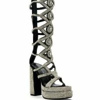 AZALEA WANG BACHELOR BLING STRAPPY SANDAL IN SILVER -Sewing Down South shop azalea wang bachelor bling strappy sandal in silver silver 3 3