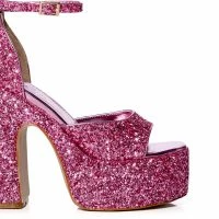 AZALEA WANG BALI GLITTER CHUNKY SANDAL IN SILVER -Sewing Down South shop azalea wang bali glitter chunky sandal in silver pink 5 5