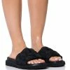 AZALEA WANG BEE FLAT SANDAL IN BLACK