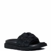 AZALEA WANG BEE FLAT SANDAL IN BLACK -Sewing Down South shop azalea wang bee flat sandal in black black 3 3
