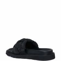 AZALEA WANG BEE FLAT SANDAL IN BLACK -Sewing Down South shop azalea wang bee flat sandal in black black 4 4