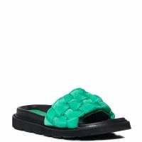 AZALEA WANG BEE FLAT SANDAL IN GREEN -Sewing Down South shop azalea wang bee flat sandal in green green 3 3