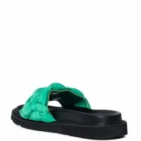 AZALEA WANG BEE FLAT SANDAL IN GREEN -Sewing Down South shop azalea wang bee flat sandal in green green 4 4