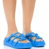 AZALEA WANG BENITA FLAT SANDAL IN BLUE