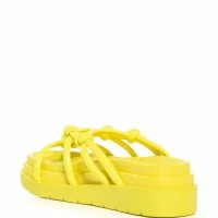 AZALEA WANG BENITA FLAT SANDAL IN YELLOW -Sewing Down South shop azalea wang benita flat sandal in yellow yellow 4 4